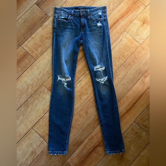 Joe's Jeans The Skinny Distressed Denim • Indigo Blue Size 27 - Picture 1 of 4
